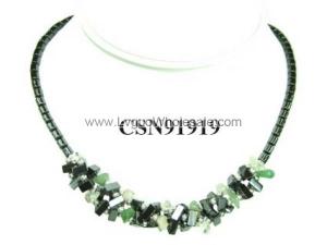 Semi precious Chip Beads Hematite Chip Beads Stone Chain Choker Fashion Women Necklace